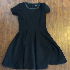 Black dress with sleeves, knee length